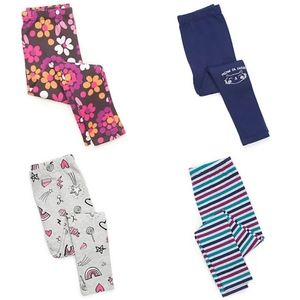 Lightning Bug Toddler Girls - 4 Pairs of Knit Leggings - Size 2T